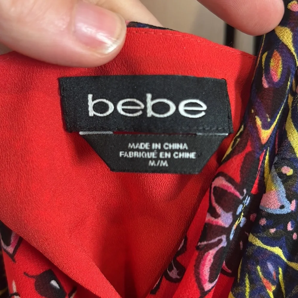 📦 Bebe Assymetrical Faux Wrap Tie Halter Dress - Picture 6 of 6